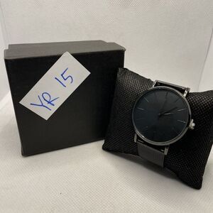 South Lane SS20-dr1-2817 Black Mesh Analog Dial Quartz Genuine Watch YR15